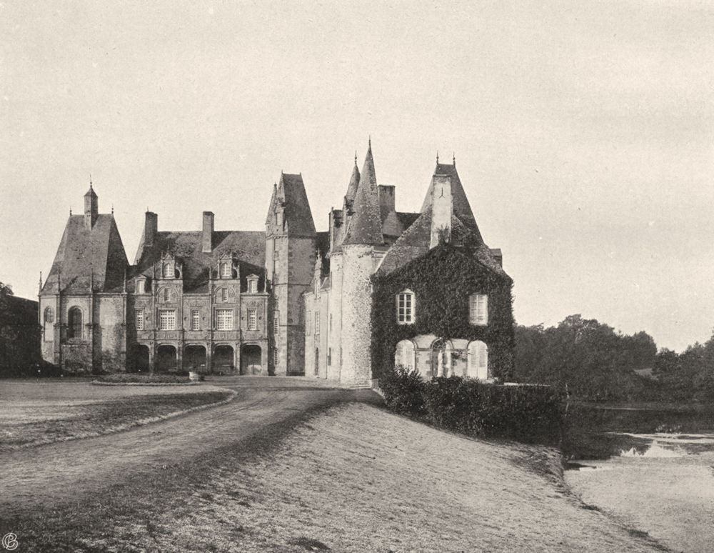 MAYENNE. Château de Mézangers 1902 old antique vintage print picture